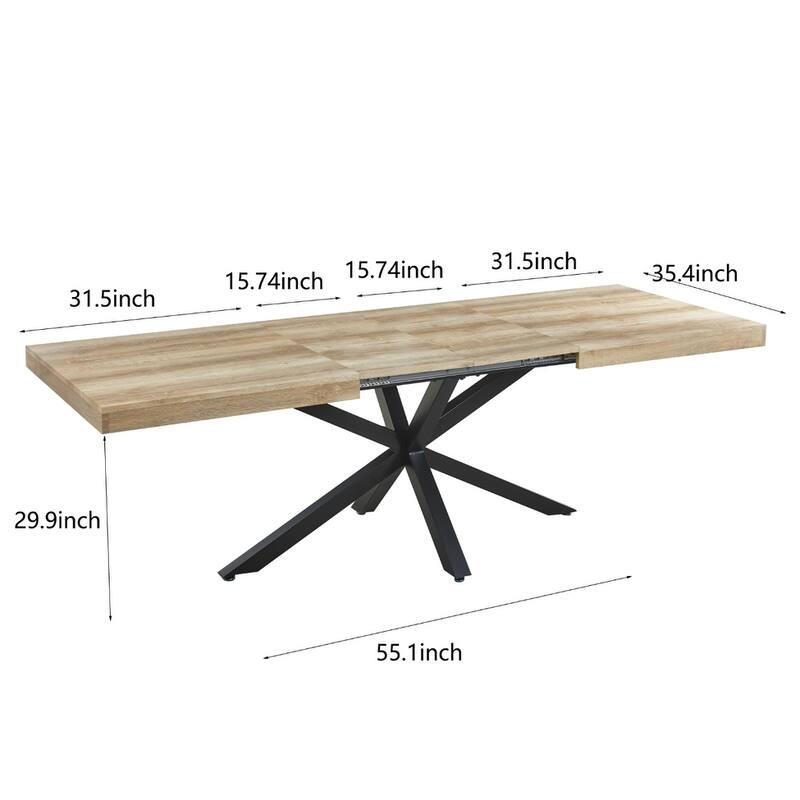 Extendable Multi Function Table MDF Top for Dining Office and Coffee - Walnut