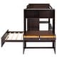 preview thumbnail 6 of 18, Twin Loft Bed with a Stand-alone bed, Shelves, Desk and Wardrobe, Black