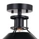 preview thumbnail 11 of 12, Canton 11.5-in W Black Farmhouse Semi Flush Mount Ceiling Light - 11.5-in W x 8.75-in H x 11.5-in D