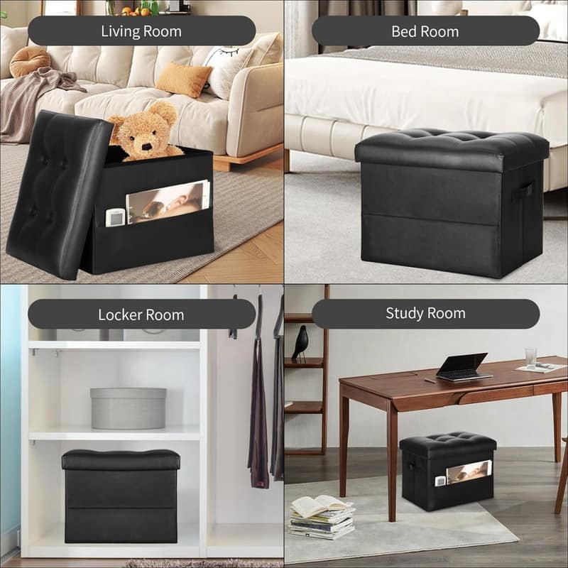 Storage Ottoman Foot Rest Stoo 17x13x13in