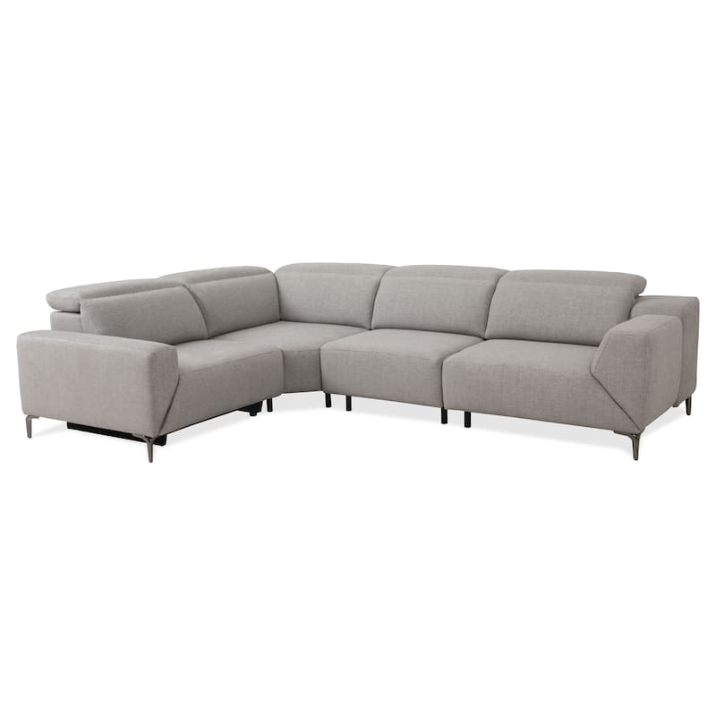 Furniture of America Paelis Modern Reclining Sectional with USB Port and Adjustable Headrest
