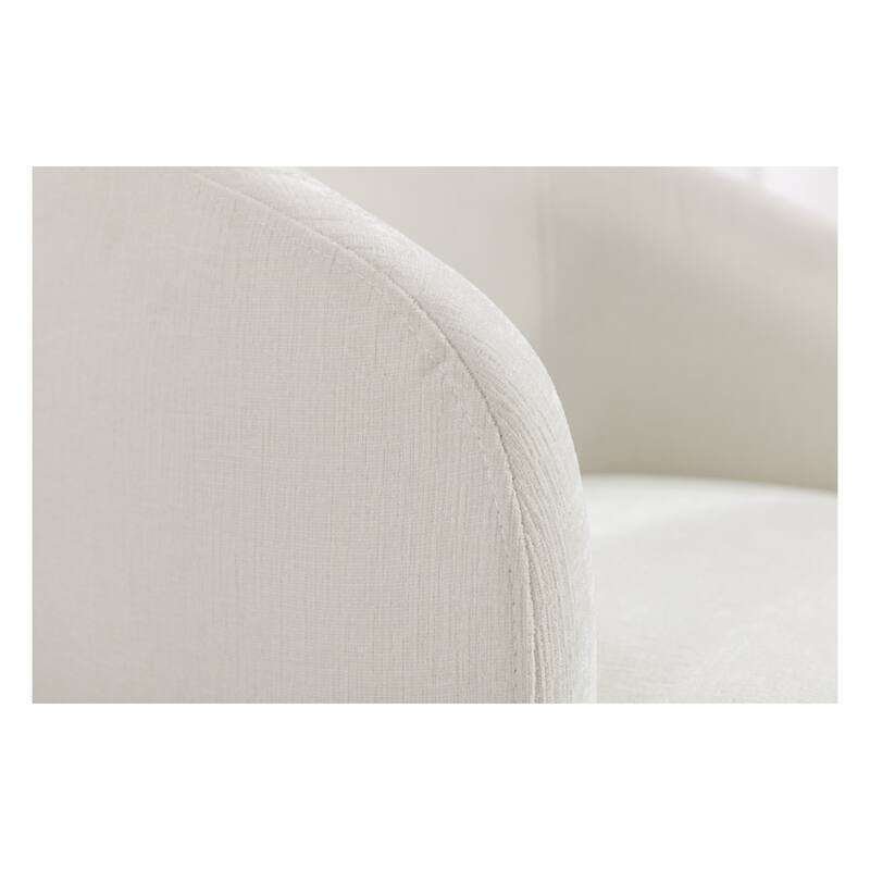Chenille Fabric Swivel Accent Armchair Barrel Chair