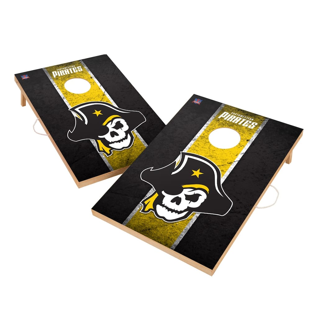 Vintage Southwestern University Pirates Regulation 2x4 Cornhole Set
