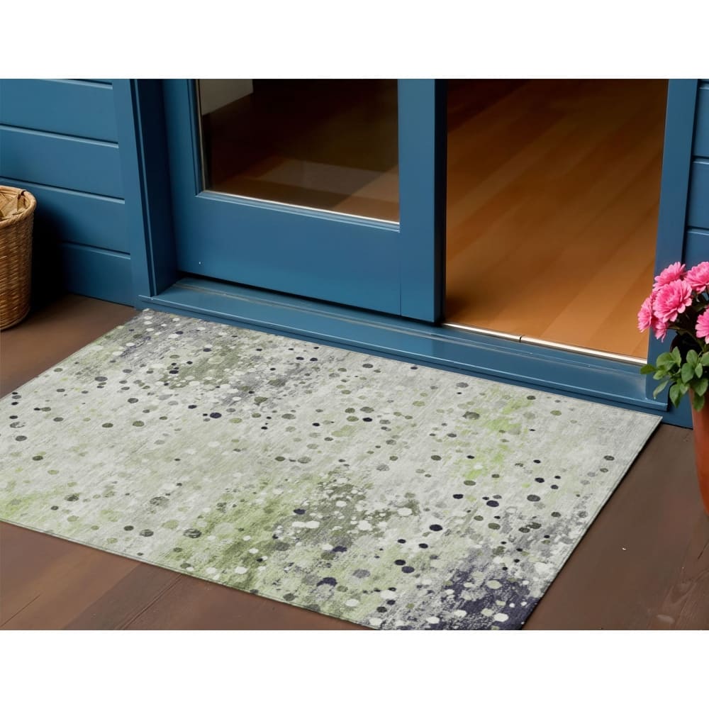 HomeRoots Abstract Transitional Rectangle Outdoor Rug