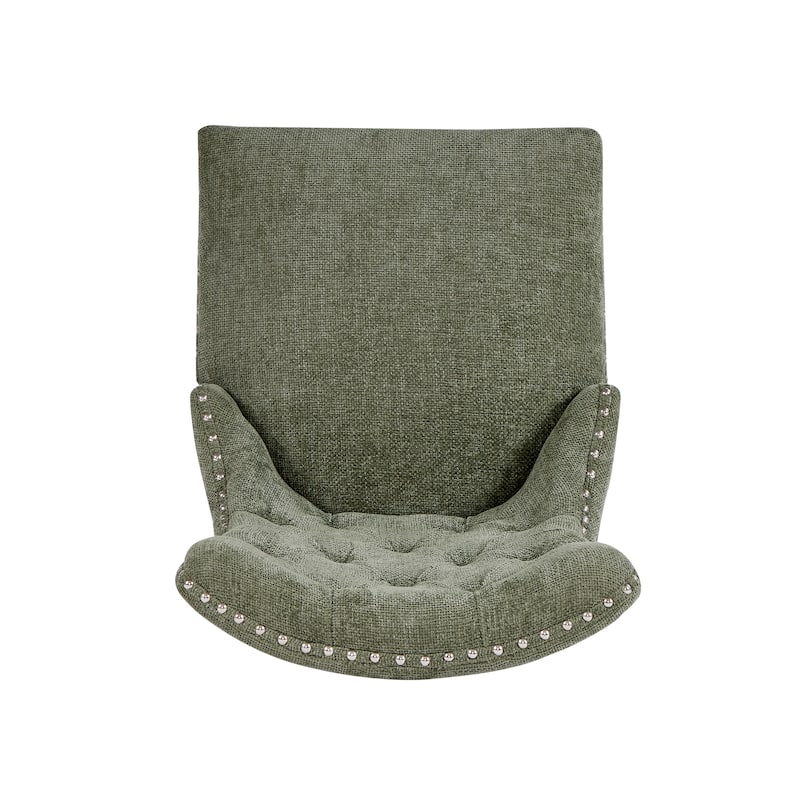 Morden Fort Tufted Dining Chair, Accent Chairs with Studded Trim and Pull Ring