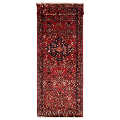 ECARPETGALLERY Hand-knotted Andelz Red Wool Rug - 3'7 x 10'3