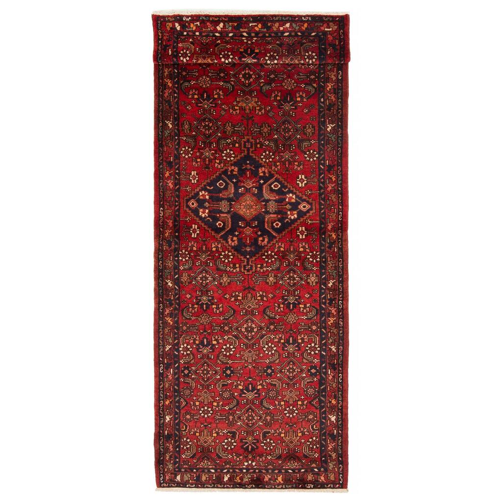 ECARPETGALLERY Hand-knotted Andelz Red Wool Rug - 3'7 x 10'3