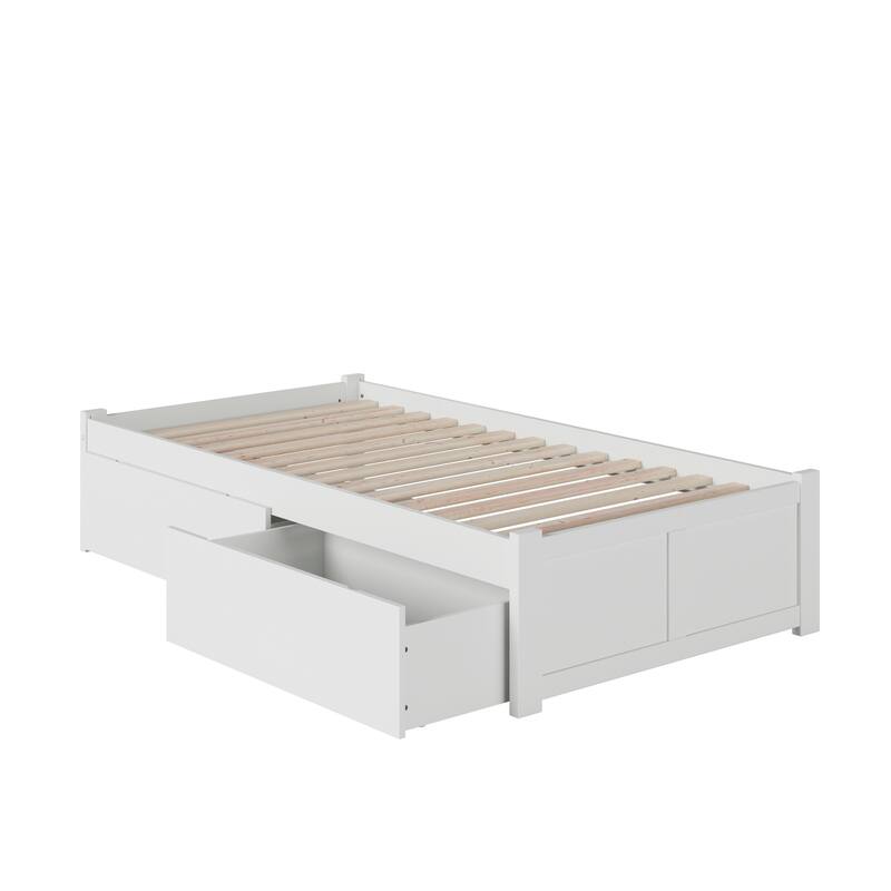 Concord Platform Bed with Footboard and Storage Drawers
