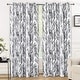 preview thumbnail 81 of 81, Tree Branch Grommet Window Curtain Panel 52"Width X 84 "Length - Black White