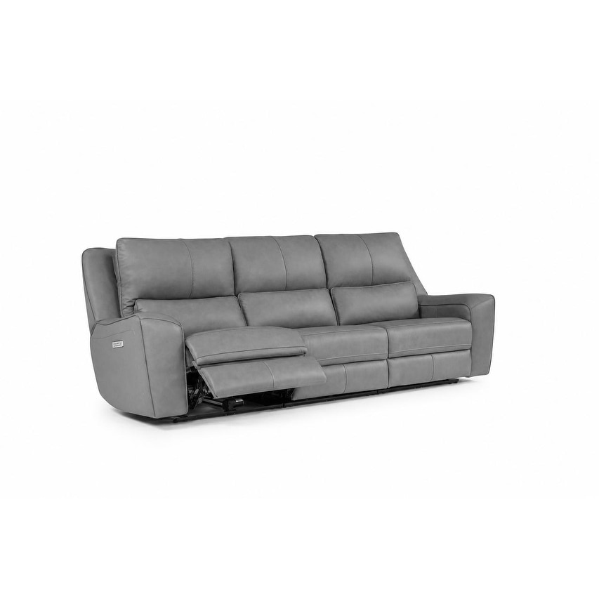 116-Inch Oversized Leather Zero Gravity Power Reclining Sofa with USB-C