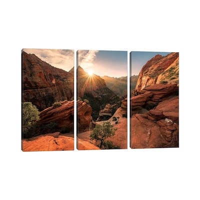 iCanvas "Zion" by Stefan Hefele 3-Piece Canvas Wall Art Set