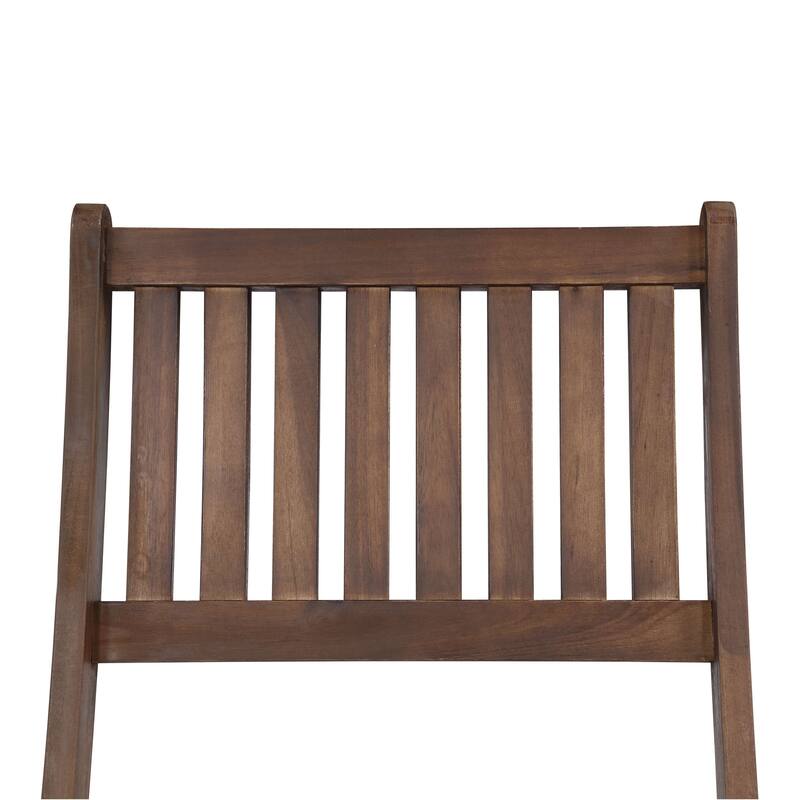 Modern Style 3-Piece Dining Set with Round Folding Table and 2 Slat Back Dining Chairs