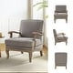preview thumbnail 30 of 32, Rinaldo Farmhouse Polyester Armchair with Comfortable Backrest and Cushion by HULALA HOME