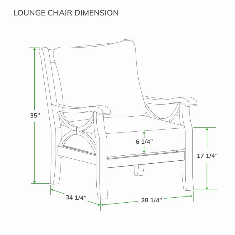 Cambridge Casual Lowell 4-piece Teak Outdoor Conversation Set