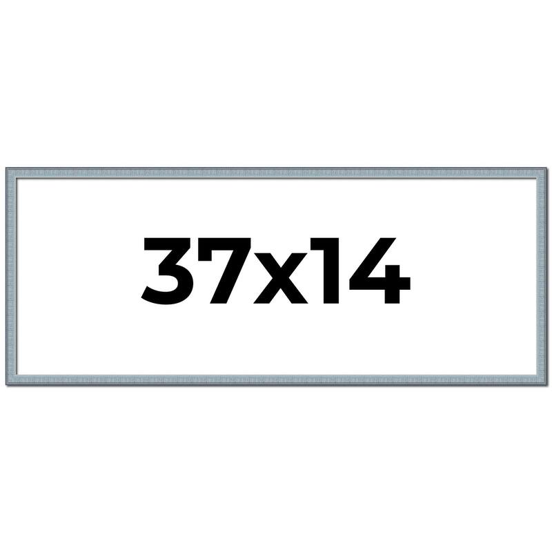 37x14 Frame Rustic Sky Blue Solid Wood Picture Frame | 0.75 Inch
