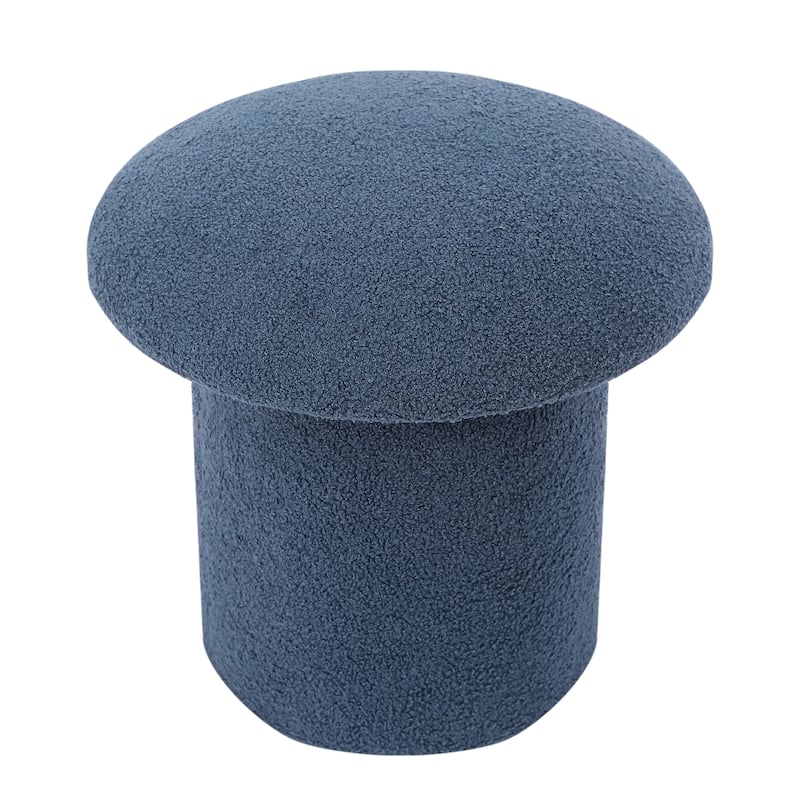 Adeco Large Mushroom Ottoman Velvet Foot Stool