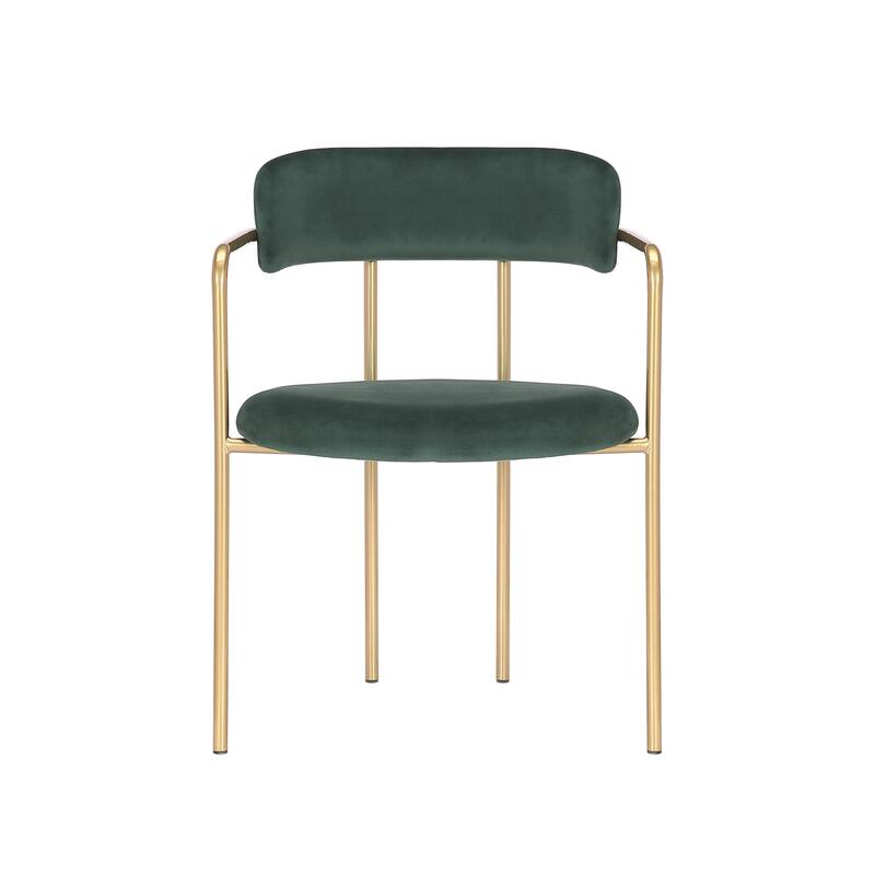 Porthos Home Eder Dining Chairs Set of 2, Velvet, Gold Chrome