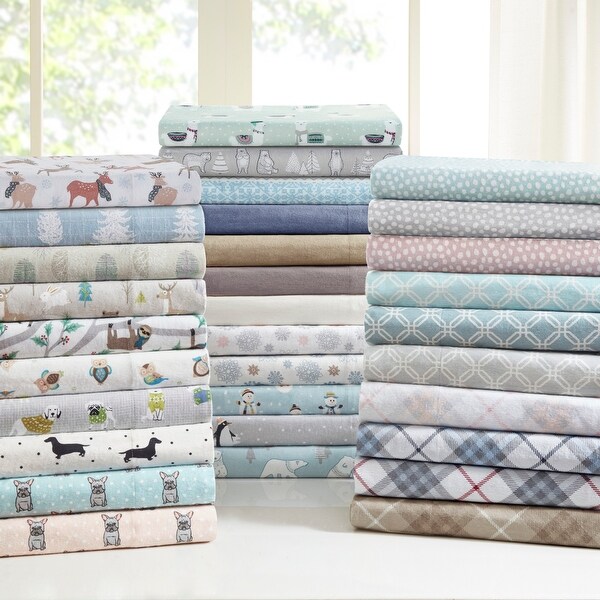 Taylor & Olive Heron Flannel Cotton Bed Sheet Set. Opens flyout.