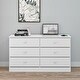 preview thumbnail 7 of 11, Prepac Astrid 6 Drawer Double Dresser for Bedroom, Wide Chest of Drawers, Bedroom Furniture, Traditional Furniture.