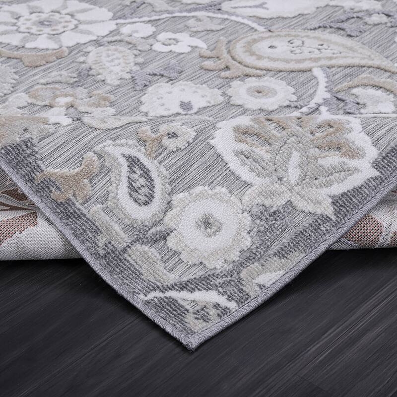 VILLADECOR Spread Indoor Outdoor Area Rug Low High Pile Rugs For Patio