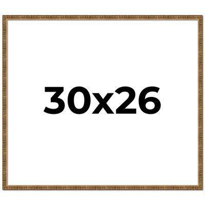 30x26 Frame Gold Solid Wood Picture Frame - Complete Modern Photo