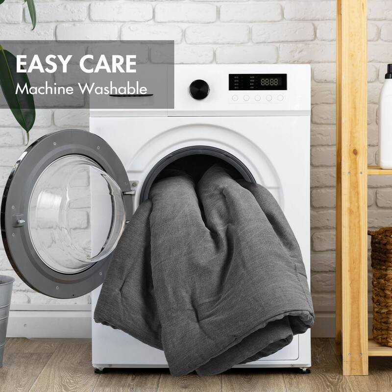 3PCS Full/Queen Twill Washed Comforter Set