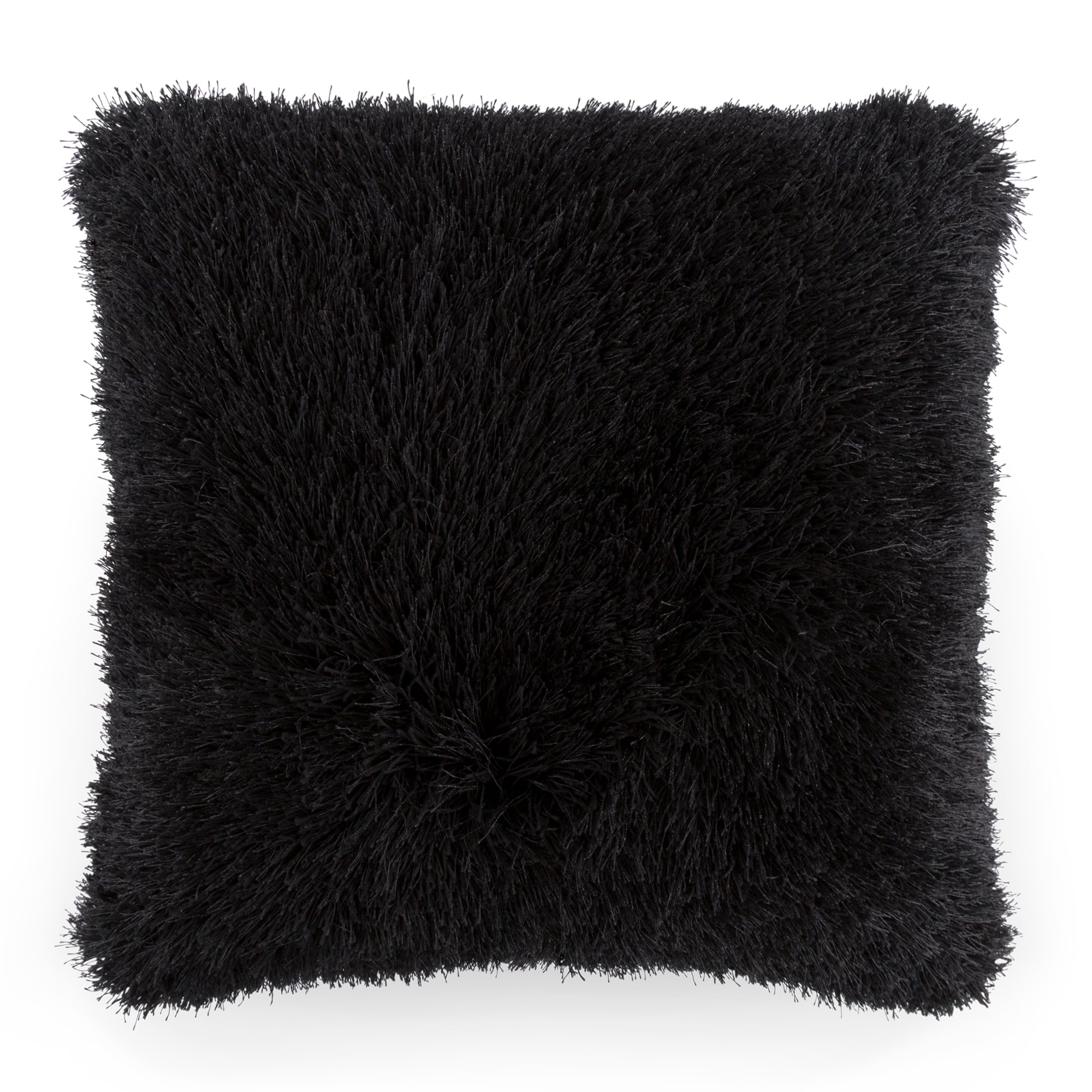 Black faux hotsell fur throw pillows