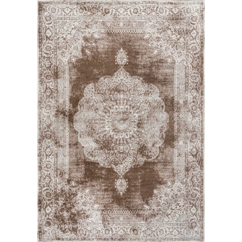 JONATHAN Y Rosalia Cottage Medallion Area Rug - 8 X 10 - Cream/Brown