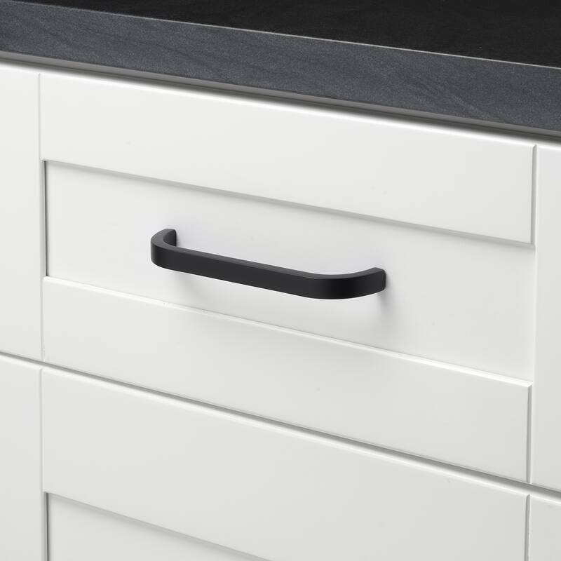 GlideRite 5 inch Center Solid Curved Bar Pull Cabinet Hardware Handle, 4843-128-MB