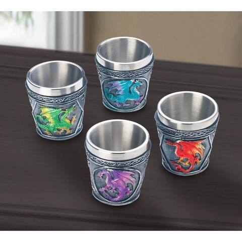 Mythical Dragons Shot Glass Set Of 4
