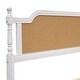 preview thumbnail 15 of 18, King Size Platform Bed Frame with Rattan Headboard