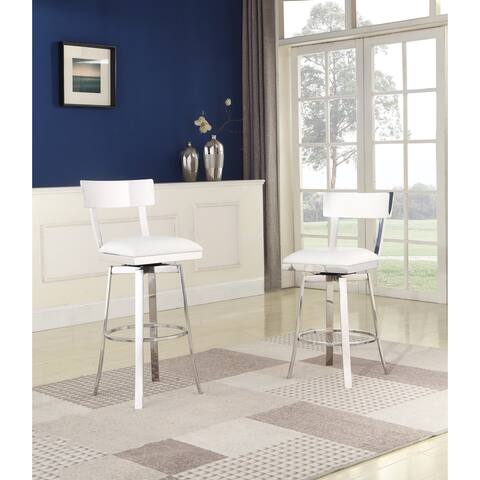 Somette Melanie White Open-Back Stool-
