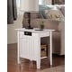 preview thumbnail 4 of 14, Nantucket Solid Wood Side Table with Built-In Charging