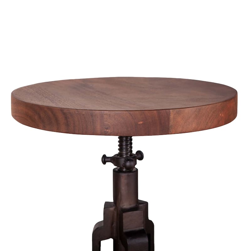 Blayne Rustic Farmhouse Adjustable Height Stool