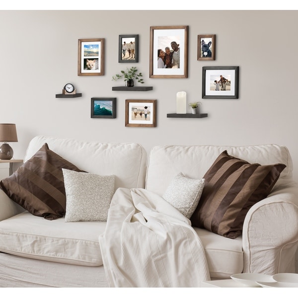 Kate and Laurel Bordeaux Gallery Wall Frame And Shelf Kit. Opens flyout.