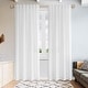 preview thumbnail 30 of 46, Linen Blend Light Filtering Back Tab/Rod Pocket Panel Pair(Set of 2) 52"W x 84"L - White
