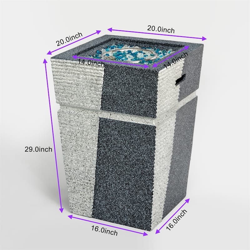Outdoor Patio Gas Fire Pit Concrete Propane Fire Pit