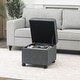 preview thumbnail 48 of 149, Adeco Square Storage Ottoman 17 inch Footstool