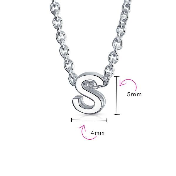 Shop Letter Block Alphabet Initial Pendant Necklace 925 Sterling Silver Overstock 30370146