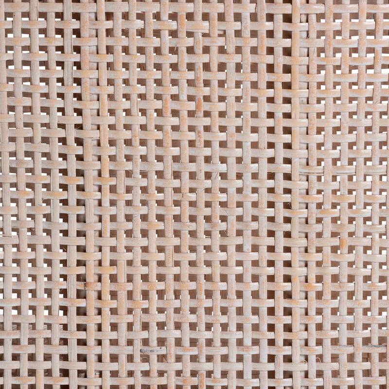 Allen Natural Rattan Counter Stool - Handwoven Wicker Stool with Lattice Back and Removable Cushion, Counter Height Seating