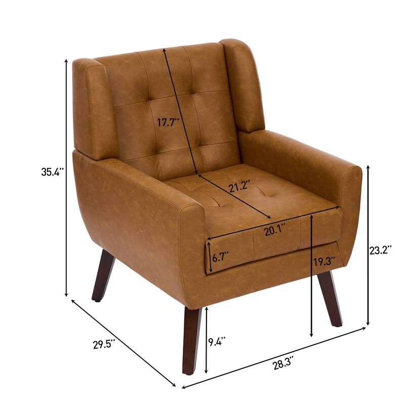 Tufted Upholstered Accent Armchair