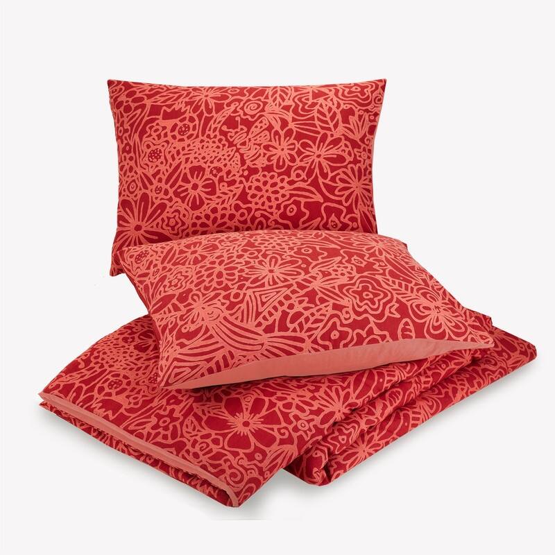 Birds and Bee 3-Piece Duvet Cover Set by Jungalow