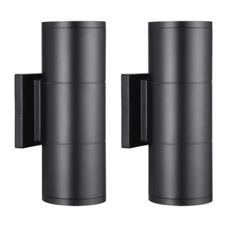 2 Pack LED Cylinder Up Down Wall Light Outdoor, 22W Waterproof, Porch ...