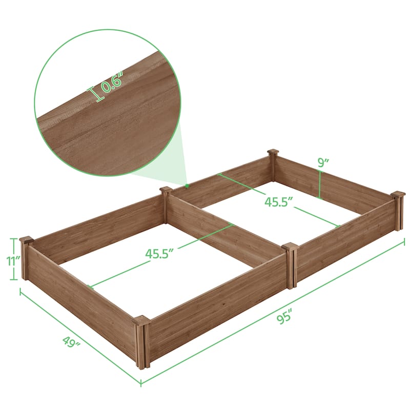 Yaheetech Wooden Raised Garden Bed Greenhouse Planter