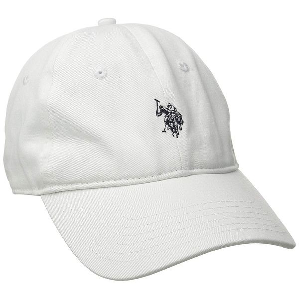 black polo hat with white horse