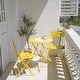 preview thumbnail 7 of 11, 3pc Metal Folding Bistro Set, Weather-Resistant Outdoor/Indoor Conversation Set for Patio, Yard, Garden