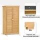 Garden Shed 3-tier Patio Storage Cabinet - Natural