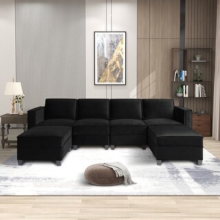Modern Upholstered Sofa with Square Arm - Bed Bath & Beyond - 36594312