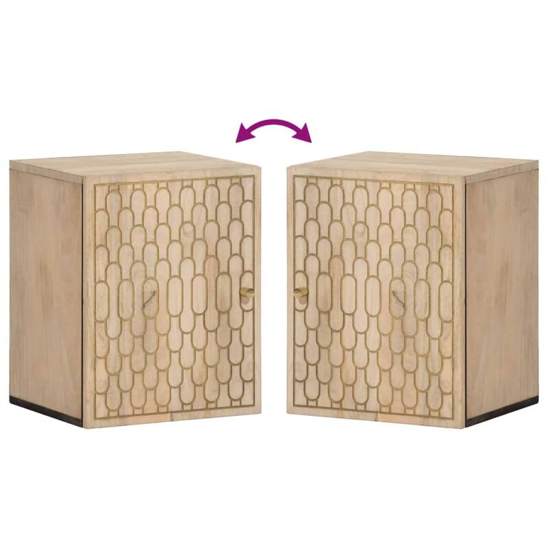 vidaXL Bathroom Wall Cabinet Bleach Natural - 13.0 x 15.0 x 18.9 in