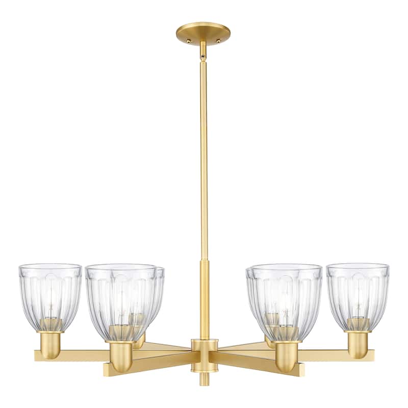 Innovations Lighting Endless Possibilities Arcadia - Brookfield - 6 Light 36" Stem Hung Chandelier - Satin Gold